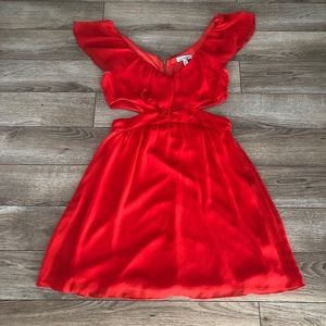Red Cut-out Dress